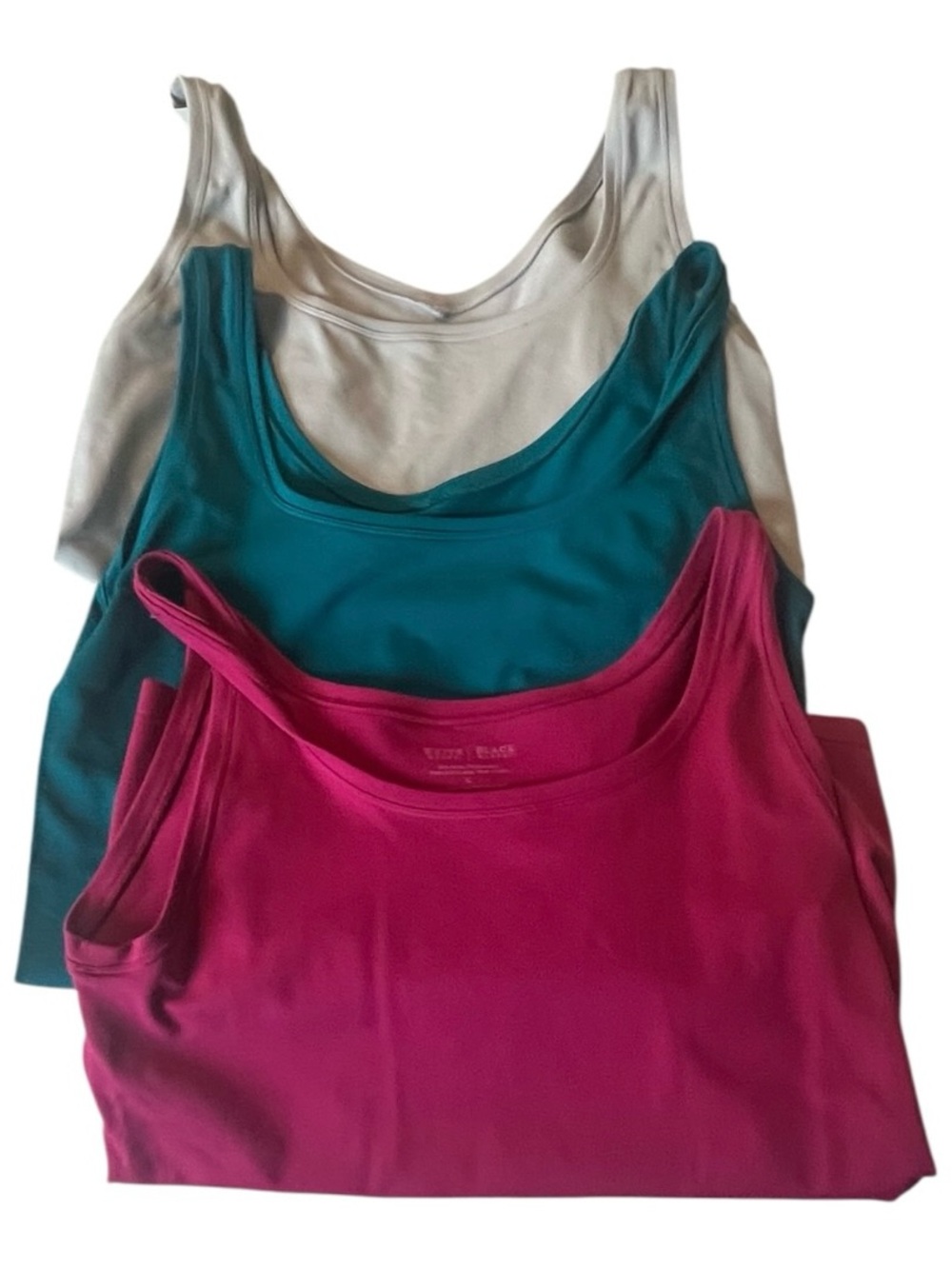 EUC!! WHBM Seamless Tank Tops - Fuchsia, Teal, Light Gray (Set of 3)